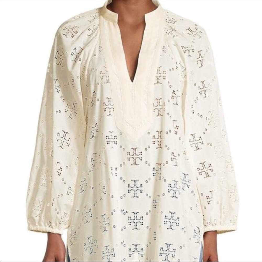 NWT Tory Burch Swim Coverup Lace Dress Tunic in New Ivory Size XS